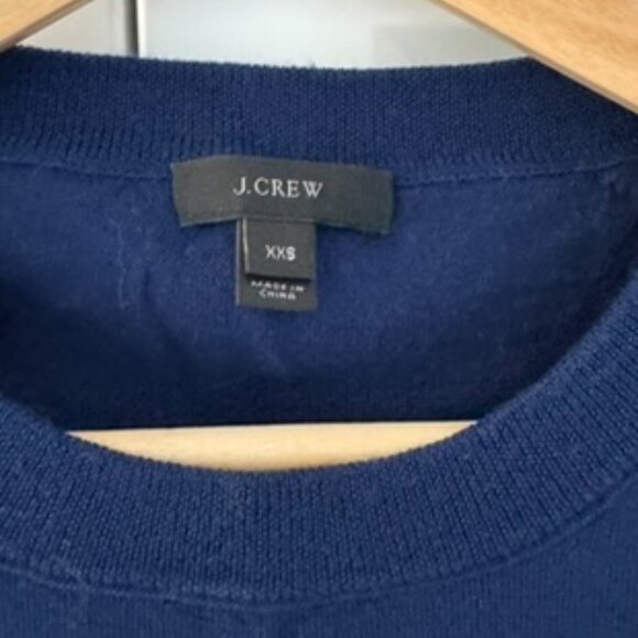 J.Crew Merino Wool Crewneck Sweater | Blue | Classic Basic Layering Knit | XXS - Picture 2 of 4